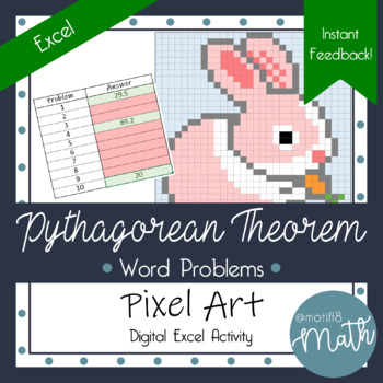 Preview of Easter Pixel Art | Pythagorean THM | Digital Geometry | Instant Feedback