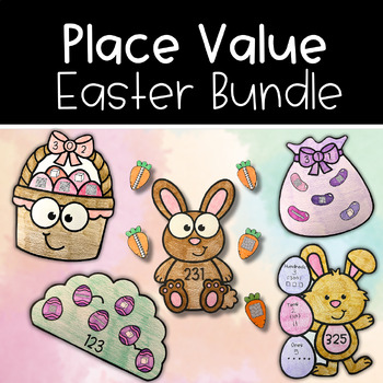 Preview of Easter Place Value Math Craft Bundle