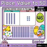 Easter Place Value to 50 Boom Cards - Digital Distance Learning