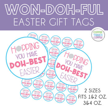 Preview of Easter Play Doh Gift Tags, Easter Play Doh Printable, Easter Cards For Students