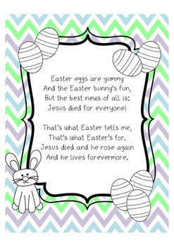 Easter Poem for Preschoolers by Seedlings | TPT