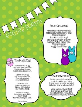 Easter Poems by Coffee Cookies and Curriculum | TPT