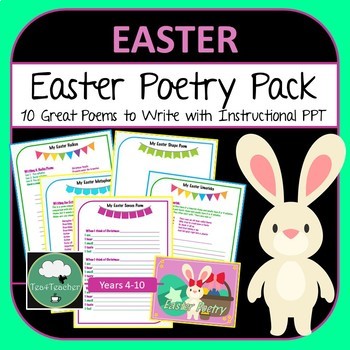 Preview of EASTER POETRY WRITING Fun 10 Poems to Write for Easter