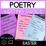 Easter Poetry Writing Pages Print and Digital