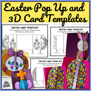 Preview of Spring & Easter Craft - Easter Card Pop Up Templates for Kids
