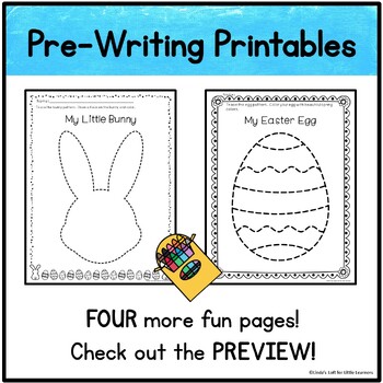 easter pre writing printables by lindas loft for little learners