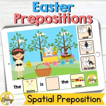 Preview of Easter Prepositions Boom Cards