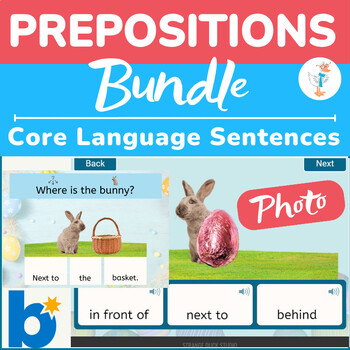 Preview of Easter Prepositions & Core Sentences Adapted BUNDLE-Designed with Photos