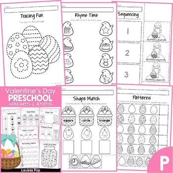 Easter Preschool No Prep Worksheets & Activities by Lavinia Pop | TpT