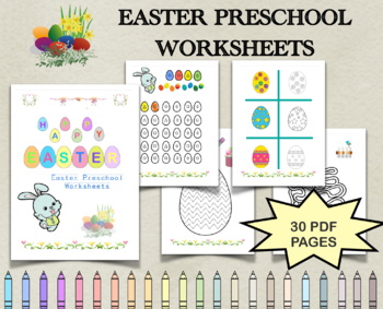 Preview of Easter Preschool Worksheets