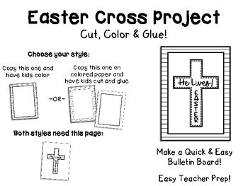 Easter Project - Religious Craftivity - Sunday School Art - Cross Art