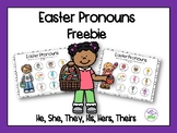 Easter Pronouns Freebie for Speech Therapy