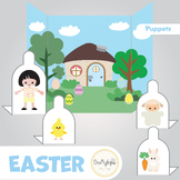 Easter Puppets & Scene | MINIMAL PREP Craft | Spring Activity