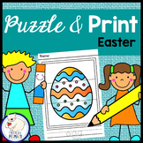 Easter Activities | Puzzles & Printing Practice | Kinderga