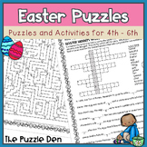 Easter Full Page Puzzles for Grades 4 to 6