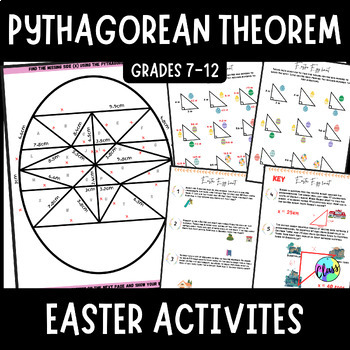 Preview of Easter Math | Pythagorean Theorem | Middle to High School Math | Spring