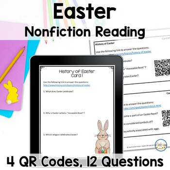 Preview of Easter QR Code Activity | Nonfiction Reading | Digital | Distance Learning