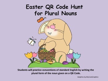 Preview of Easter QR Code Hunt for Plural Nouns