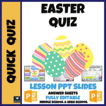 Preview of Easter Quiz for Middle School Students