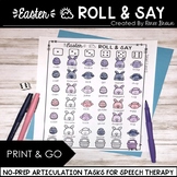 Easter Speech Therapy Activity ROLL & SAY: No-Prep with Da