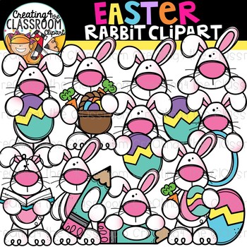 Preview of Easter Rabbit Clipart {Easter Clipart}