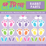 Easter Rabbit Parts Clip Art (Digital Use Ok!)