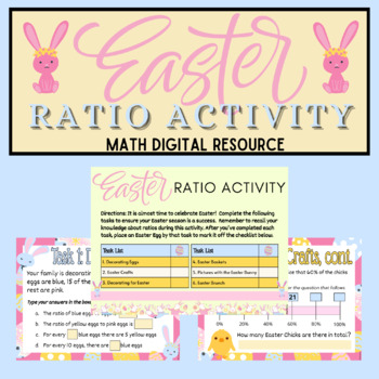 Preview of Easter Ratio and Percent Activity | Digital Activity for Google Classroom