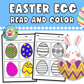 Preview of Easter Read and Color Sheets