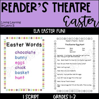 Preview of Easter Reader's Theatre for grades 1 - 3, Scripts Drama Fluency