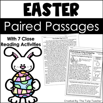Preview of Easter Reading Comprehension Paired Passages Close Reading Activities