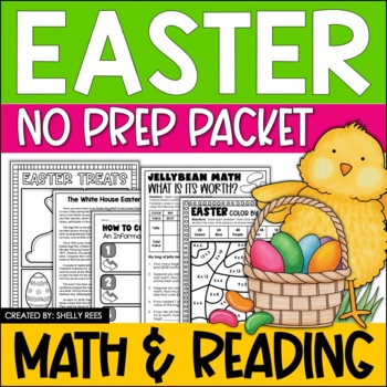 Preview of Easter Reading Comprehension Passage | Easter Math Worksheets and Activities