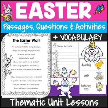 Preview of Easter Reading Comprehension Passage & Questions 3rd Grade Activities