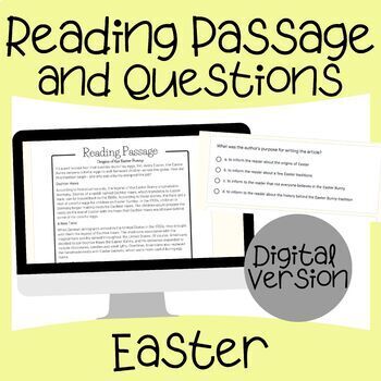 Preview of Easter Reading Comprehension Passage and Questions | Google Classroom