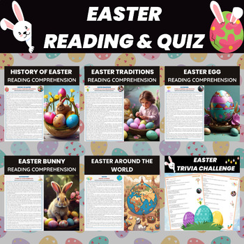 Preview of Easter Reading Comprehension and Quiz Bundle | Easter History and Traditions