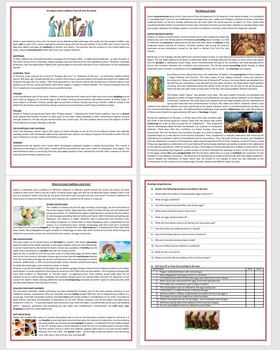 Preview of Easter - Reading Comprehension and Vocabulary Worksheets