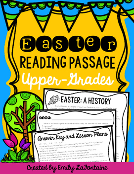 Preview of Easter Reading Comprehension Passage