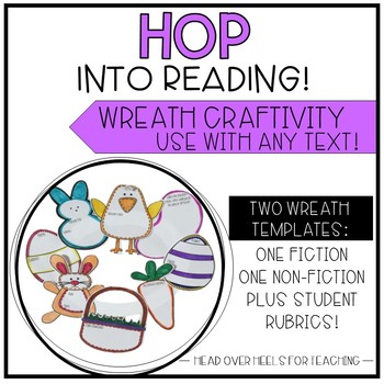 Preview of Easter Reading Wreath Craftivity {Use with any fiction or non-fiction text}