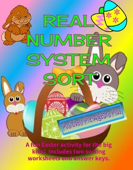 Preview of Easter Real Number System Sort Activity