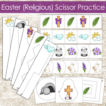 Easter (Religious) Scissor Skills Cutting Strips by Pinay Homeschooler Shop