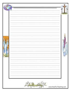 Easter Religious Writing Paper By Have Fun Teaching Tpt