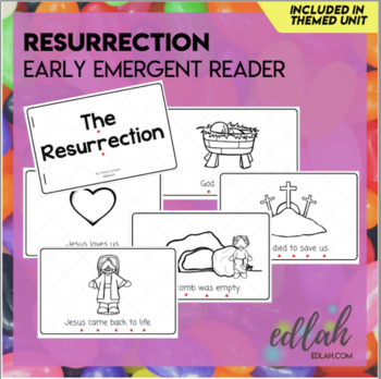 Preview of Easter/Resurrection Early Emergent Reader - Black & White Version