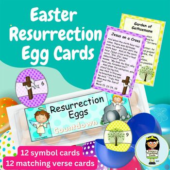 Preview of Easter Resurrection Eggs - Printable Christian Countdown & Review Activity