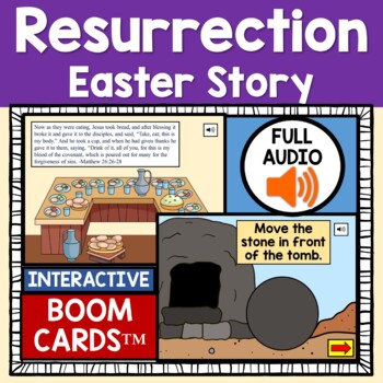 Preview of Resurrection Story of Jesus Christ Interactive Bible BOOM Cards