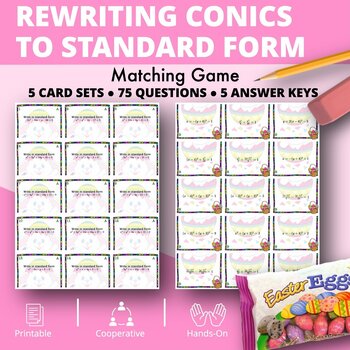 Preview of Easter: Rewriting Conics in Standard Form Matching Games