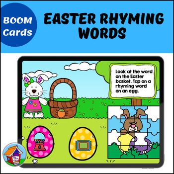 Preview of Easter Rhyming Words BOOM™ Cards