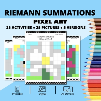 Preview of Easter: Riemann Summations Pixel Art Activity