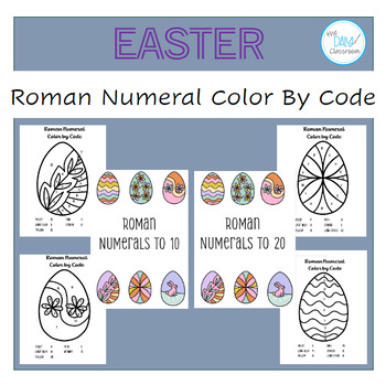 Preview of Easter Color By Code - Roman Numerals