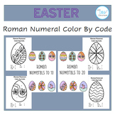 Easter Color By Code - Roman Numerals