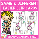 Easter Same & Different Clip It Cards
