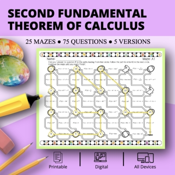 Preview of Easter: Second Fundamental Theorem of Calculus Maze Activity